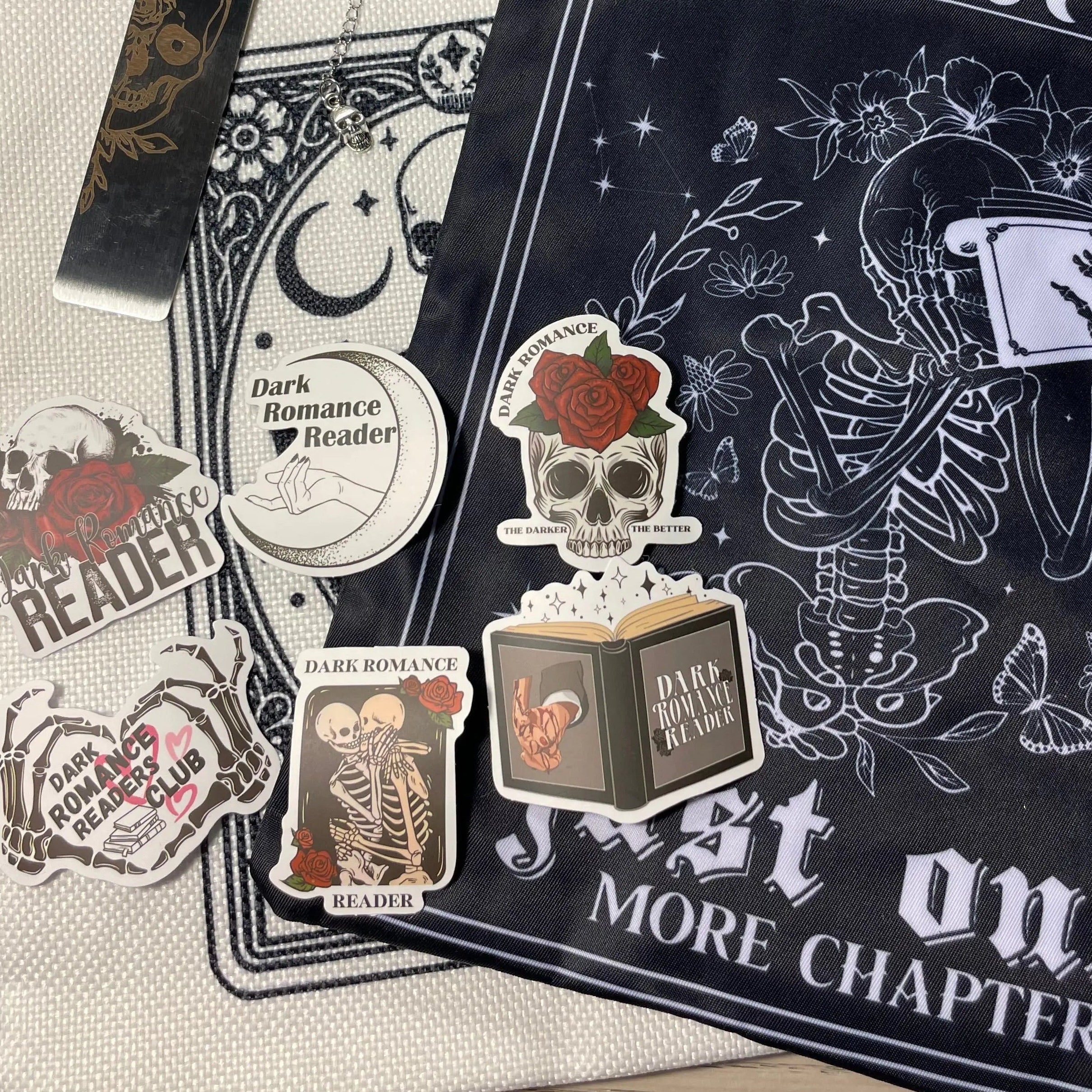 10-50 PCS Smutty Dark Romance Book Stickers for Kindle, Notebook, Bookish Reader Themed Sticker Pack Waterproof, Holographic (see bulk rate)